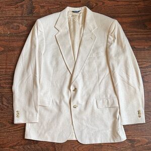 Elegant Cream Linen Blazer for Men
